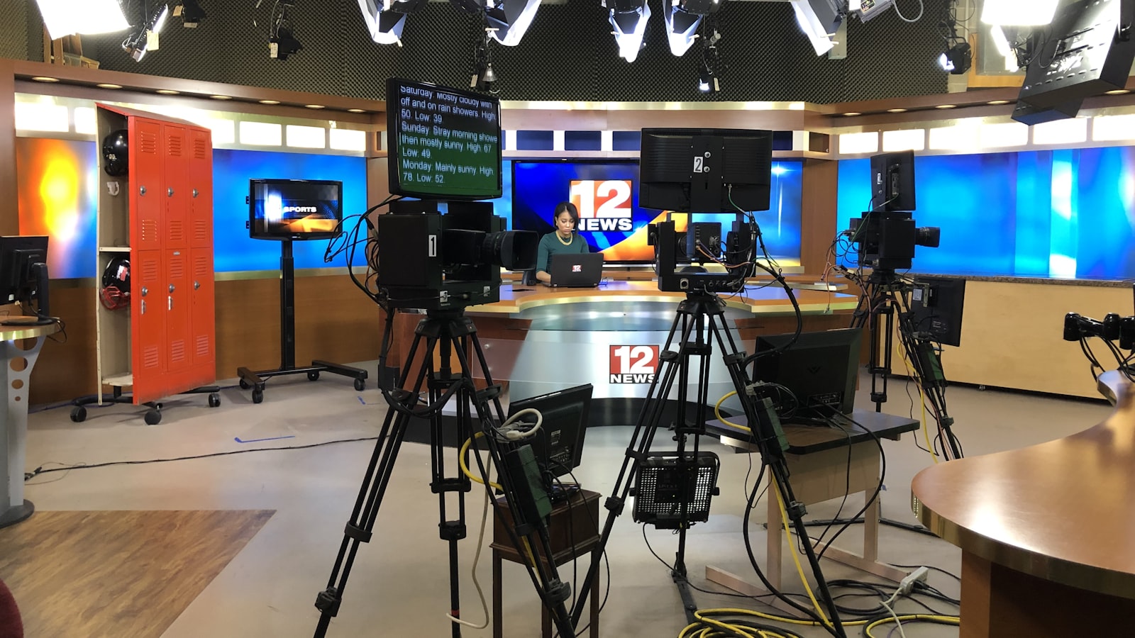 Caméras dans un studio de télévision