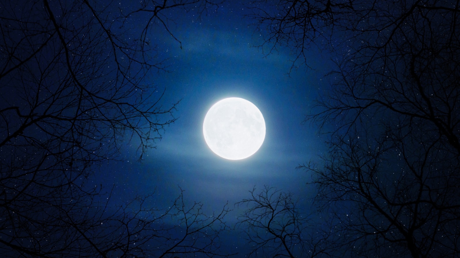 Pleine lune dans un ciel nocturne