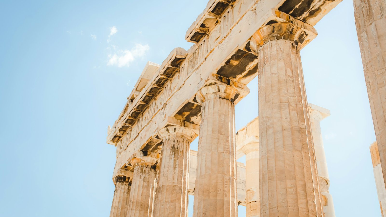 Les colonnes d'un temple antique