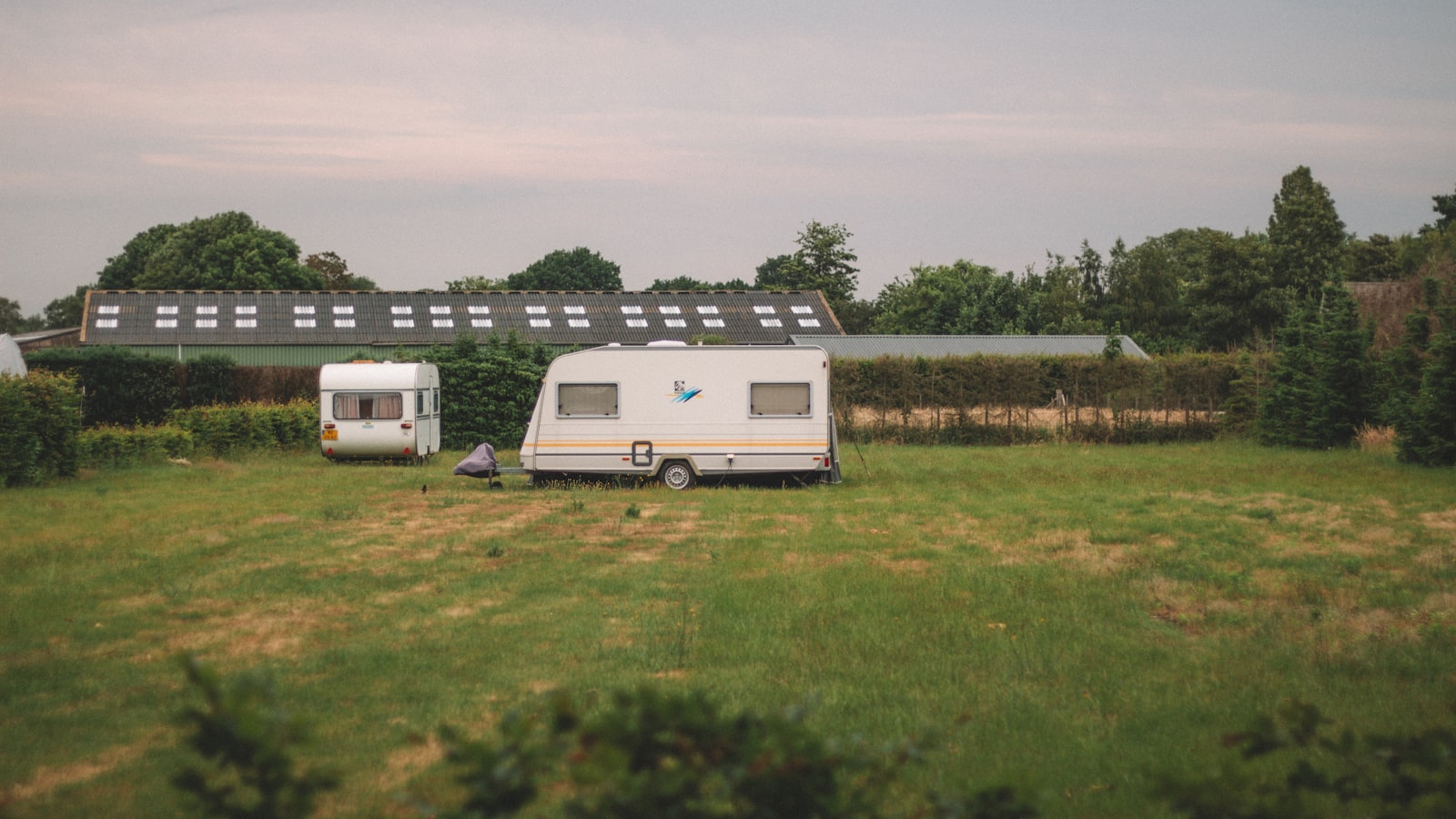 Caravanes sur un terrain de camping