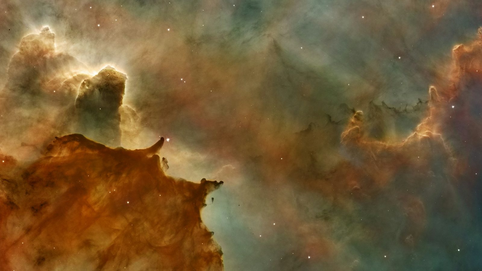 Les volutes colorées de la nébuleuse de la Carène parsemées d'étoiles, ciel profond du mardi 6 octobre 2026