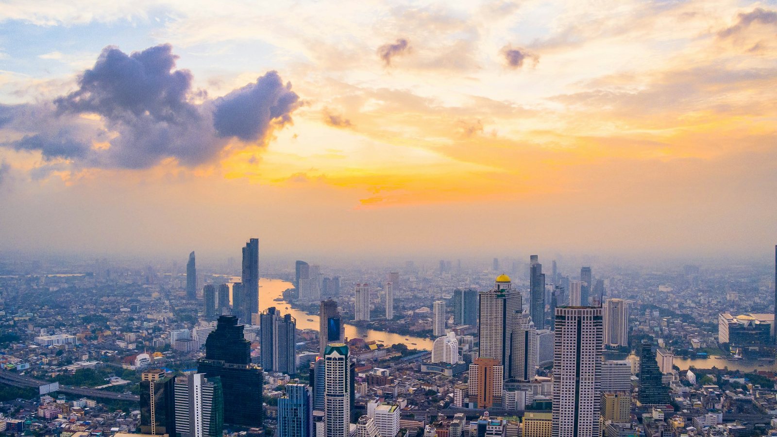 Les immeubles de Bangkok vus d'en haut